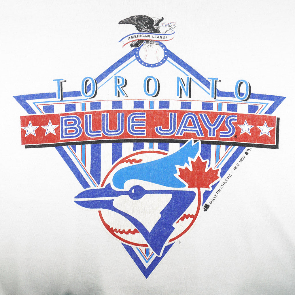 MLB (Bulletin Athletic) - Toronto Blue Jays Crew Neck Sweatshirt 1992 Vintage Retro Baseball 