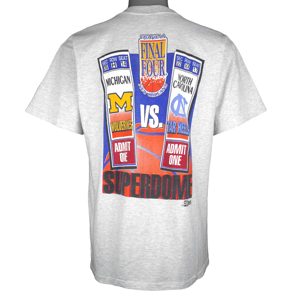 NCAA (Salem) - Wolverines vs Tar Heels Final Four New Orleans T-Shirt 1993 Large Vintage Retro Basketball
