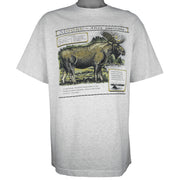 Vintage (Harborside Graphics) - Moose Alces Americana T-Shirt 1990s X-Large Vintage Retro