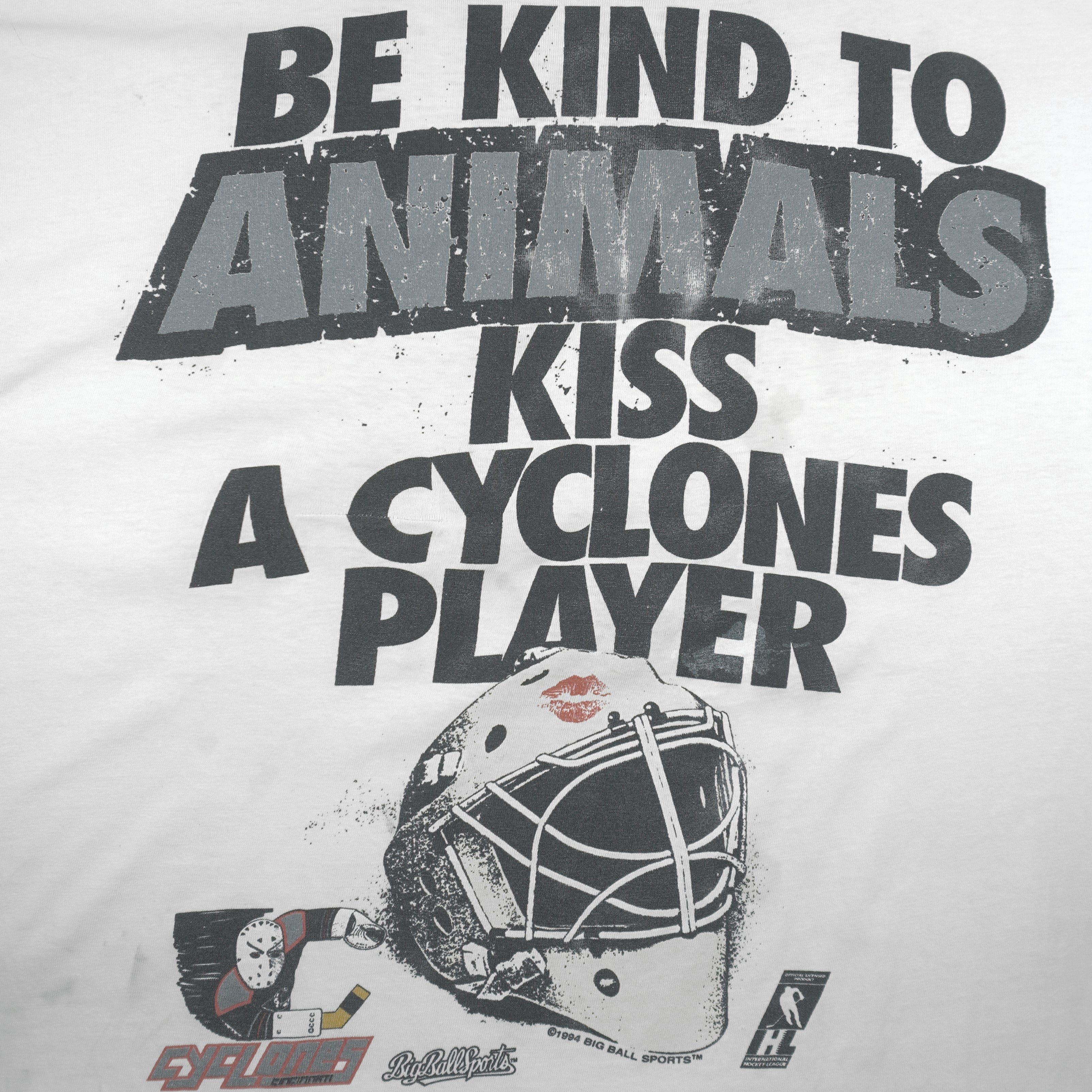 NHL (Hanes) - Cincinnati Cyclones Hockey Single Stitch T-Shirt 1994 XX-Large Vintage Retro Hockey