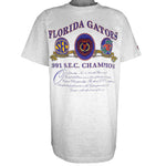 NCAA (Nutmeg) - Florida Gators S.E.C. Champions T-Shirt 1991 X-Large