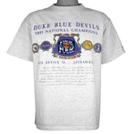 NCAA (Nutmeg) - Blue Devils Vs Kansas Jayhawks Final Four T-Shirt 1991 Large