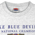 NCAA (Nutmeg) - Duke Blue Devils Final Four T-Shirt 1991 Large Vintage Retro