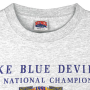 NCAA (Nutmeg) - Duke Blue Devils Final Four T-Shirt 1991 Large Vintage Retro