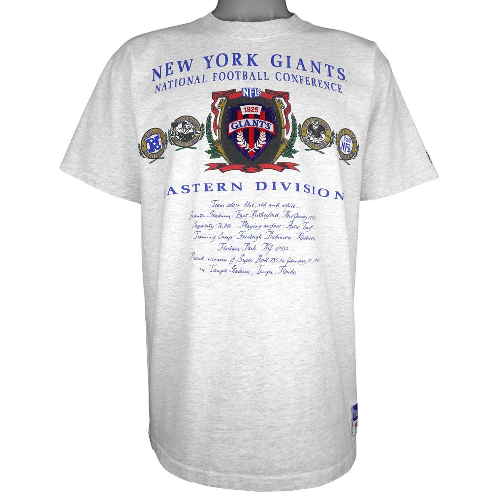 NFL (Nutmeg) - New York Giants Eastern Division T-Shirt 1990s X-Large Vintage Retro Football