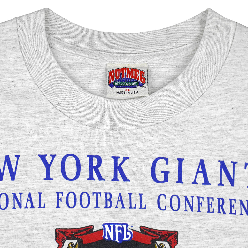 NFL (Nutmeg) - New York Giants Eastern Division T-Shirt 1990s X-Large Vintage Retro Football