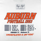 NCAA (Premier) - Auburn Tiger Rags Eleven And Oh T-Shirt 1993 XX-Large Vintage Retro