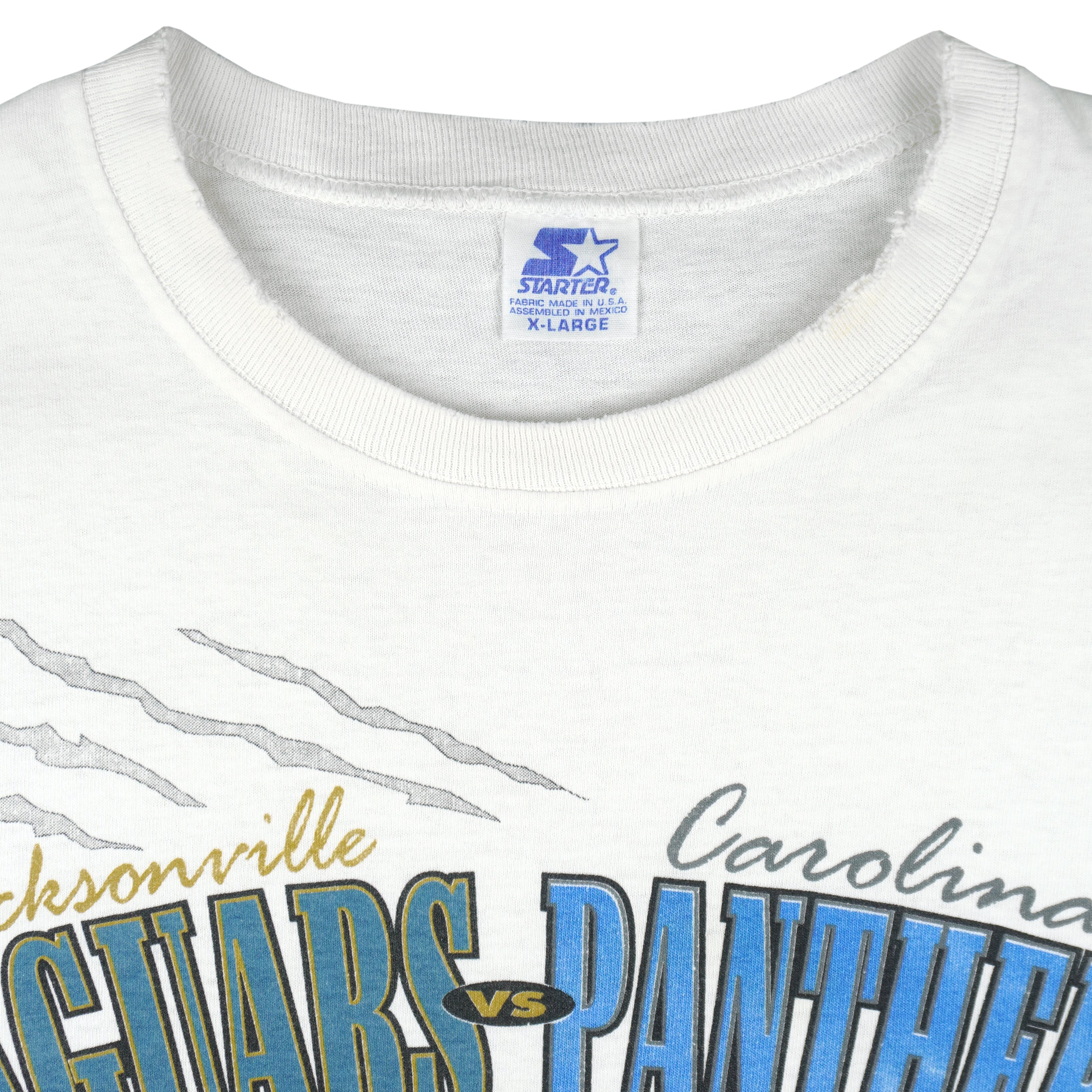 Starter - NFL Jaguars vs Panthers Hall of Fame Game T-Shirt 1995 X-Large Vintage Retro Football