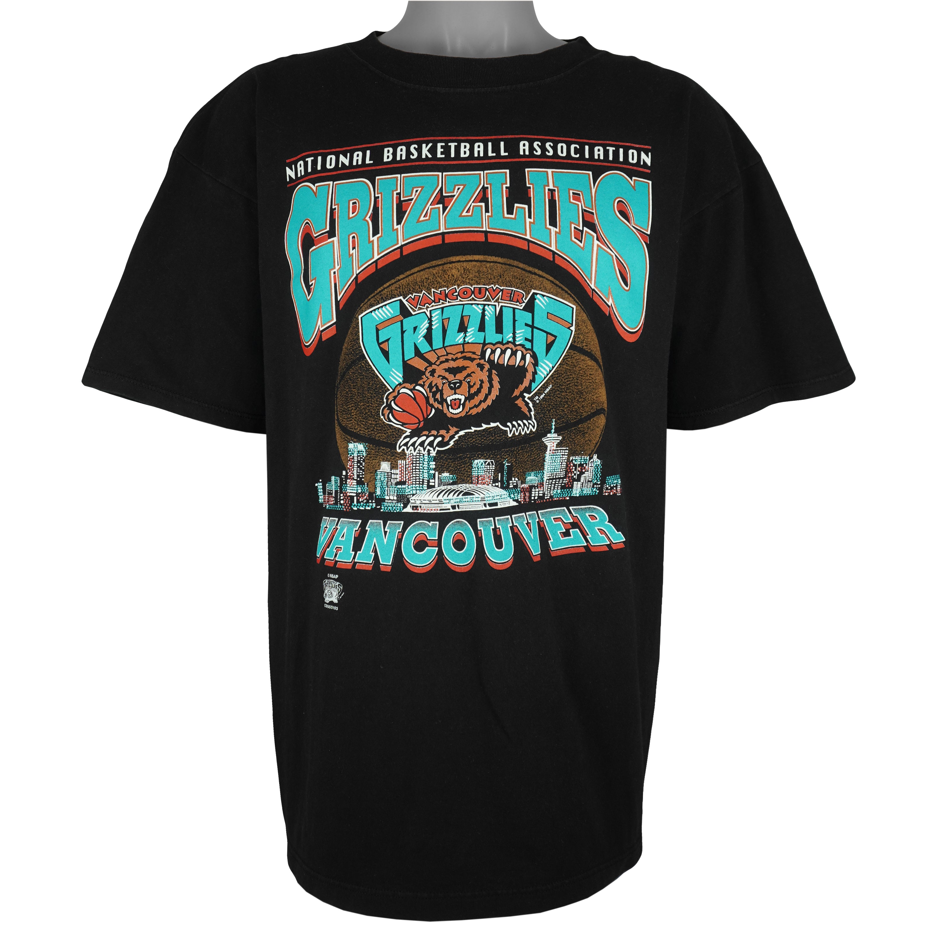 NBA (Waves) - Vancouver Grizzlies Basketball T-Shirt 1990s X-Large Vintage Retro Basketball