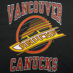 NHL (CGW) - Black Vancouver Canucks Spell-Out T-Shirt 1992 Medium Vintage Retro Hockey