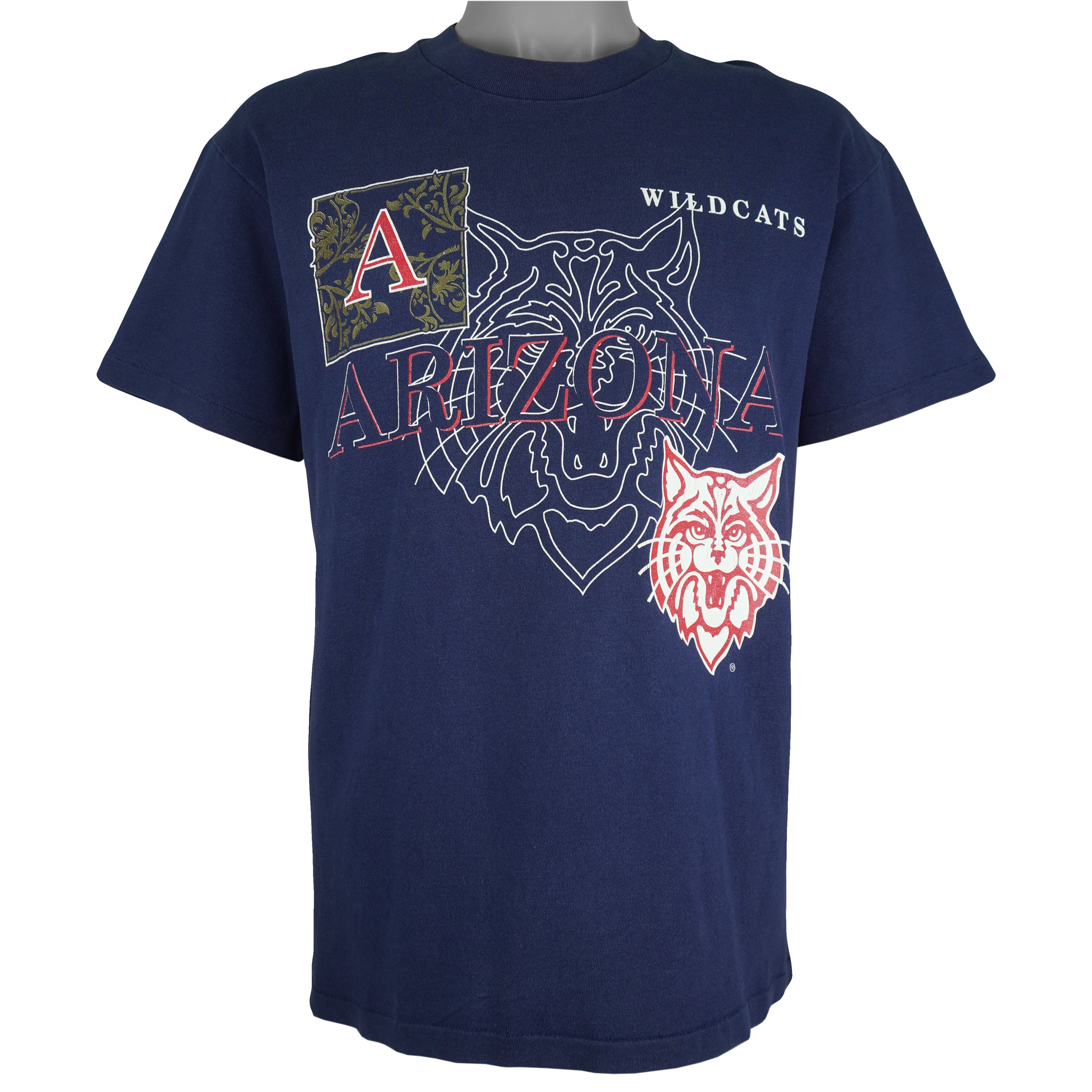 NCAA - Arizona Wildcats Single Stitch T-Shirt 1990s Large Vintage Retro