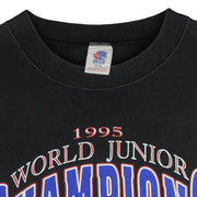 Vintage (Bulletin Athletic) - Team Canada World Junior Champions T-Shirt 1995 X-Large Vintage Retro Hockey