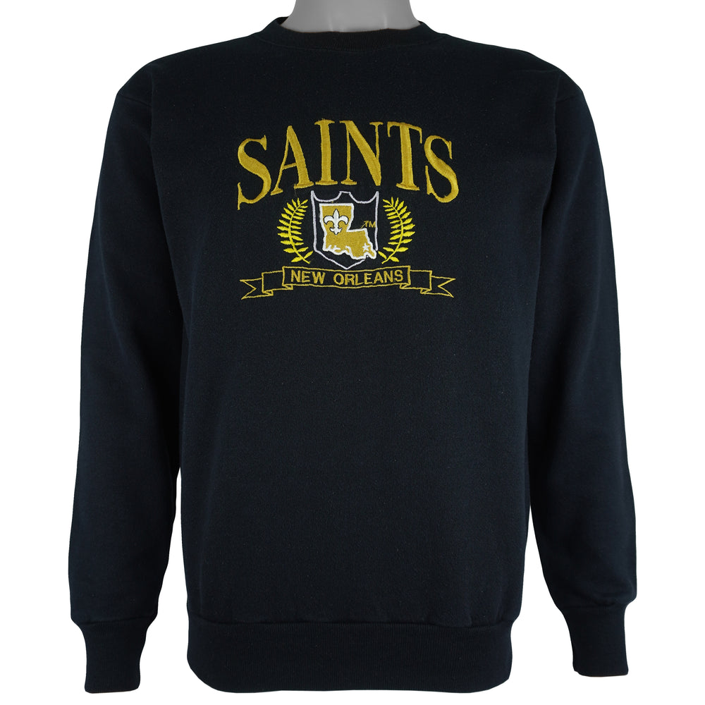 NFL (Tultex) - New Orleans Saints Embroidered Sweatshirt 1990s Medium Vintage Retro Football