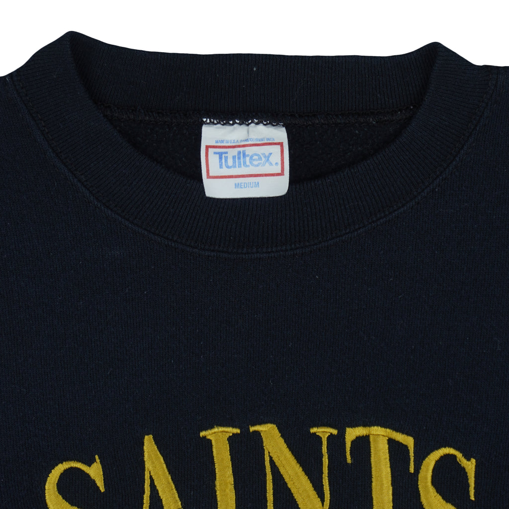 NFL (Tultex) - New Orleans Saints Embroidered Sweatshirt 1990s Medium Vintage Retro Football