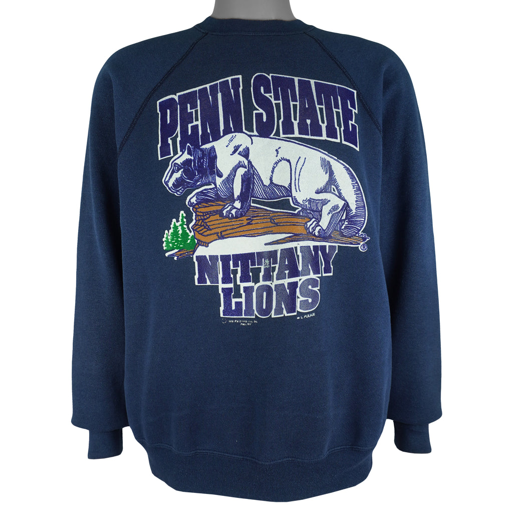 NCAA (Tultex) - Penn State Nittany Lions Crew Neck Sweatshirt 1990s Large Vintage Retro