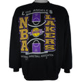 NBA (Official Fan) - Los Angeles Lakers Basketball Court Sweatshirt 2000s Large Vintage Retro Basketball
