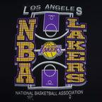 NBA (Official Fan) - Los Angeles Lakers Basketball Court Sweatshirt 2000s Large Vintage Retro Basketball