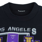 NBA (Official Fan) - Los Angeles Lakers Basketball Court Sweatshirt 2000s Large Vintage Retro Basketball