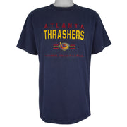 NHL (Lee) - Atlanta Thrashers Embroidered T-Shirt 1990s Large Vintage Retro
