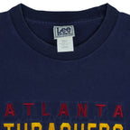 NHL (Lee) - Atlanta Thrashers Embroidered T-Shirt 1990s Large Vintage Retro