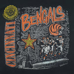 NFL (Nutmeg) - Cincinnati Bengals City Map T-Shirt 1990s Large Vintage Retro Football