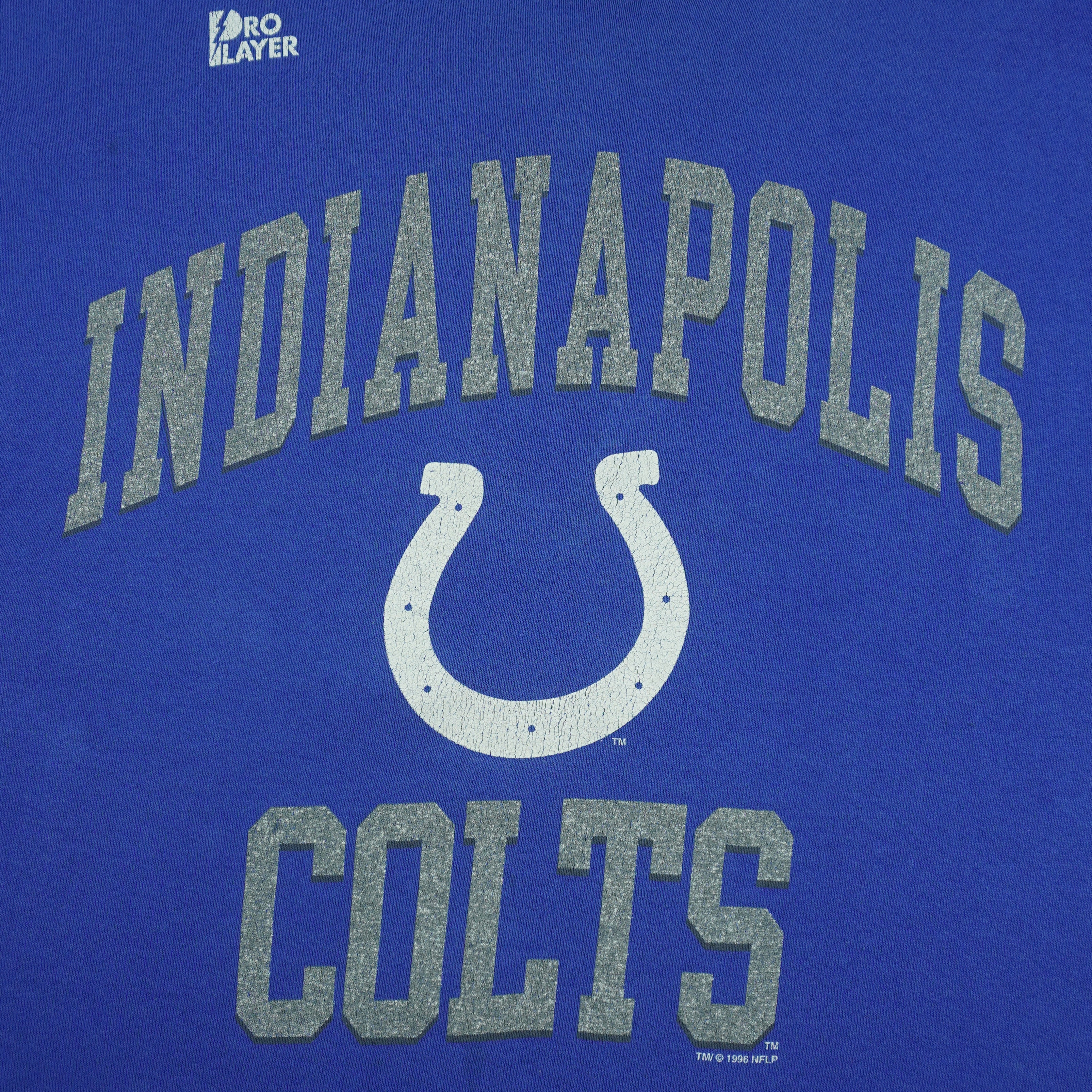 NFL (Pro Player) - Blue Indianapolis Colts Crew Neck Sweatshirt 1996 Large Vintage Retro Football