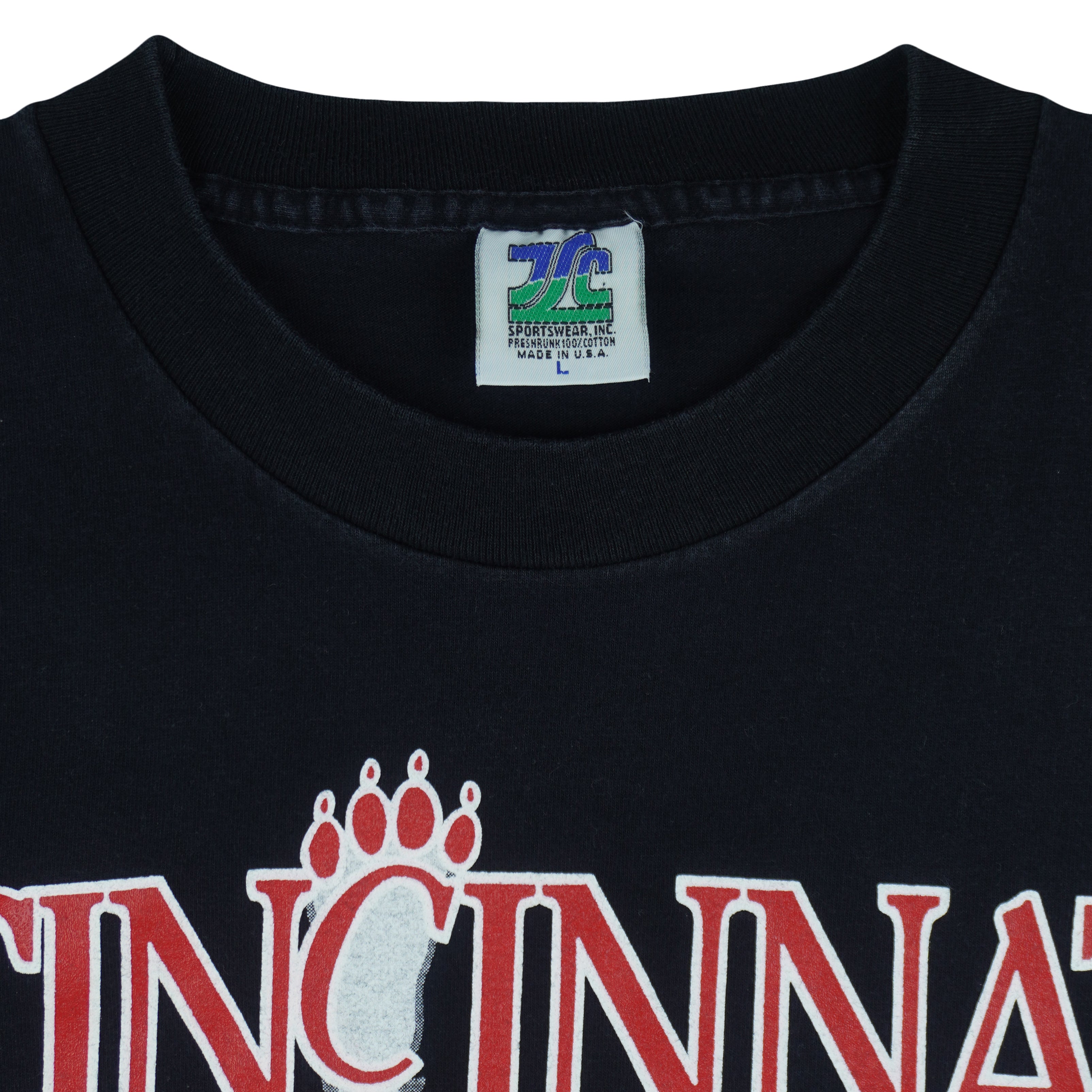 NCAA - Cincinnati Bearcats Single Stitch T-Shirt 1990s Large Vintage Retro