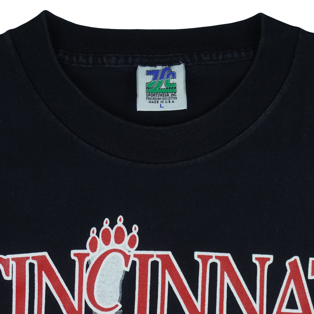 NCAA - Cincinnati Bearcats Single Stitch T-Shirt 1990s Large Vintage Retro