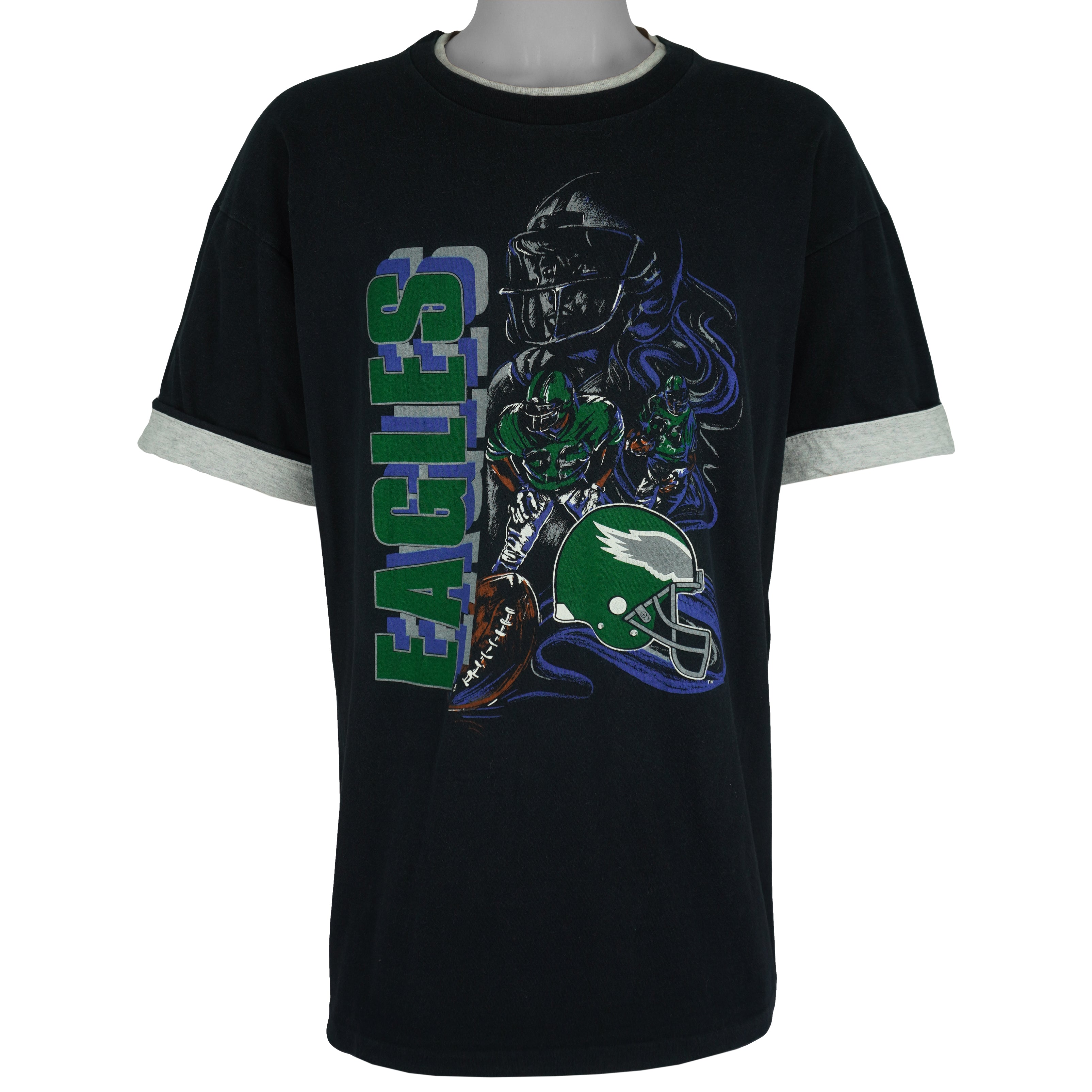 NFL (Jostens) - Philadelphia Eagles Roll Em Ups T-Shirt 1990s X-Large