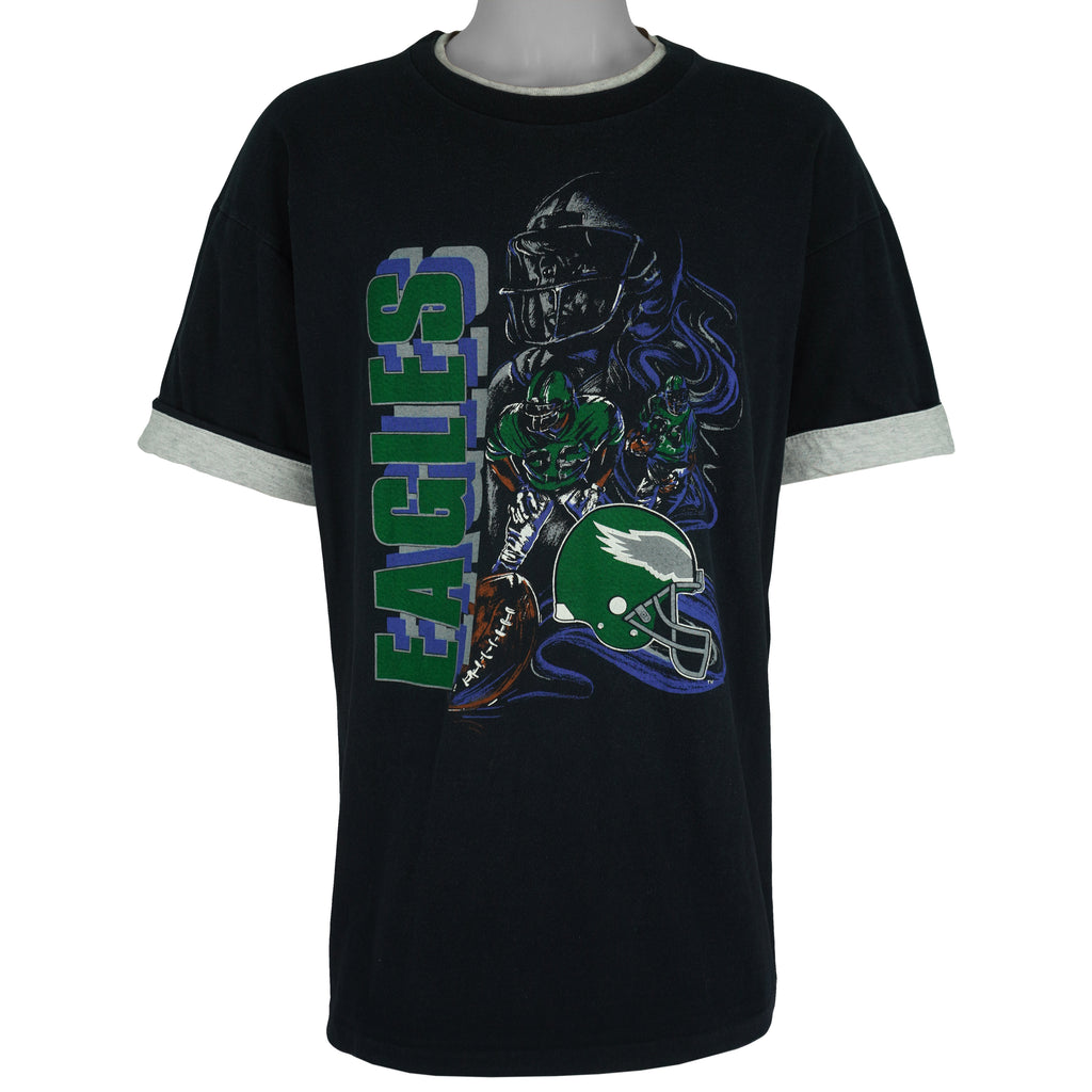 NFL (Jostens) - Philadelphia Eagles Roll Em Ups T-Shirt 1990s X-Large