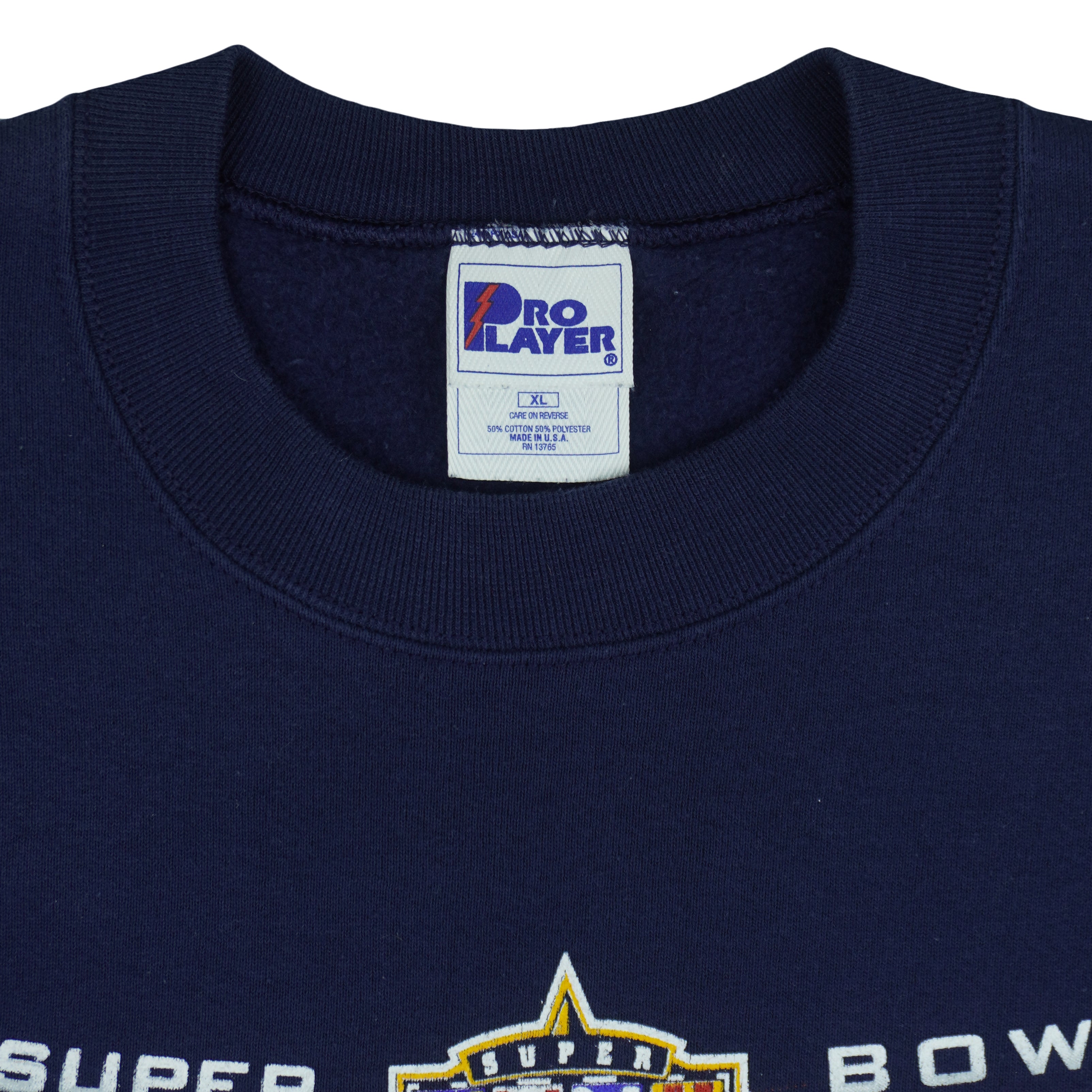 NFL (Pro Player) - Denver Broncos Super Bowl 32nd Sweatshirt 1998 X-Large Vintage Retro Football