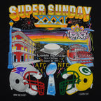 NFL - Patriots Vs Packer Super Bowl 31st Champions T-Shirt 1997 X-Large Vintage Retro Football