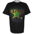 NHL (Gildan) - Dallas Stars Water-Drop Effect T-Shirt 1990s Large Vintage Retro Hockey