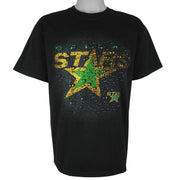 NHL (Gildan) - Dallas Stars Water-Drop Effect T-Shirt 1990s Large Vintage Retro Hockey