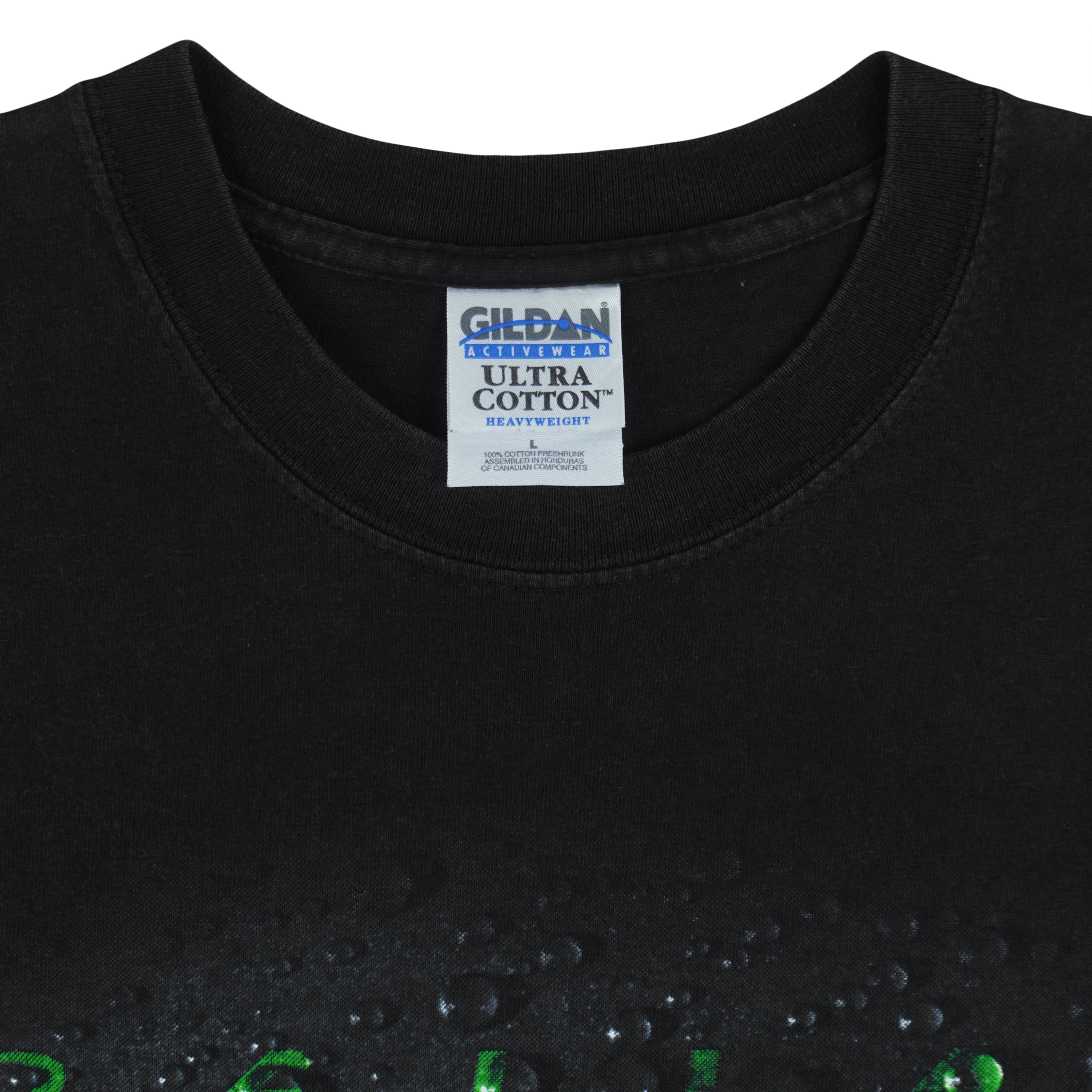 NHL (Gildan) - Dallas Stars Water-Drop Effect T-Shirt 1990s Large Vintage Retro Hockey