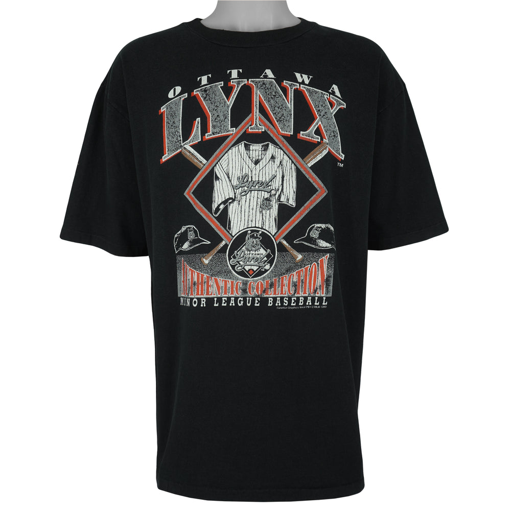 Vintage (Waves) - Ottawa Lynx Minor League Baseball T-Shirt 1993 XX-Large Vintage Retro Baseball