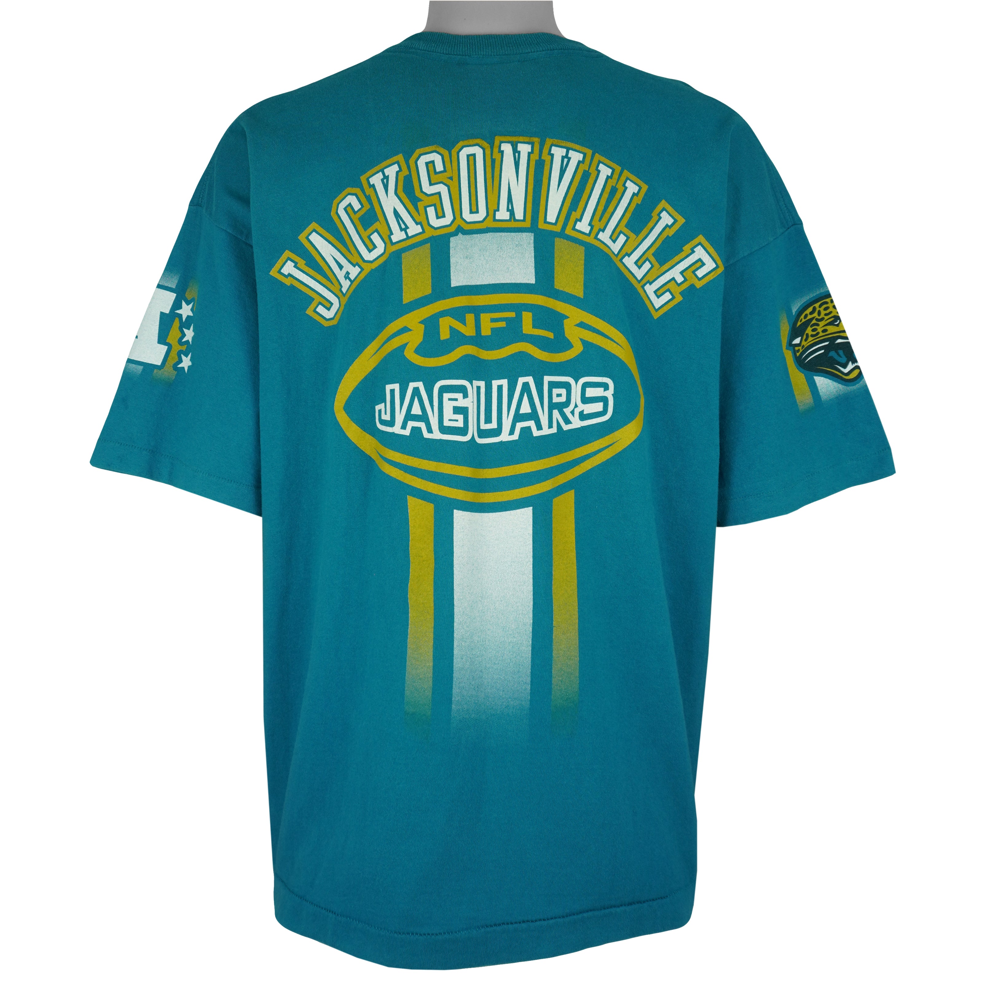 NFL (Pro Player) - Jacksonville Jaguars Single Stitch T-Shirt 1990s XX-Large Vintage Retro Football