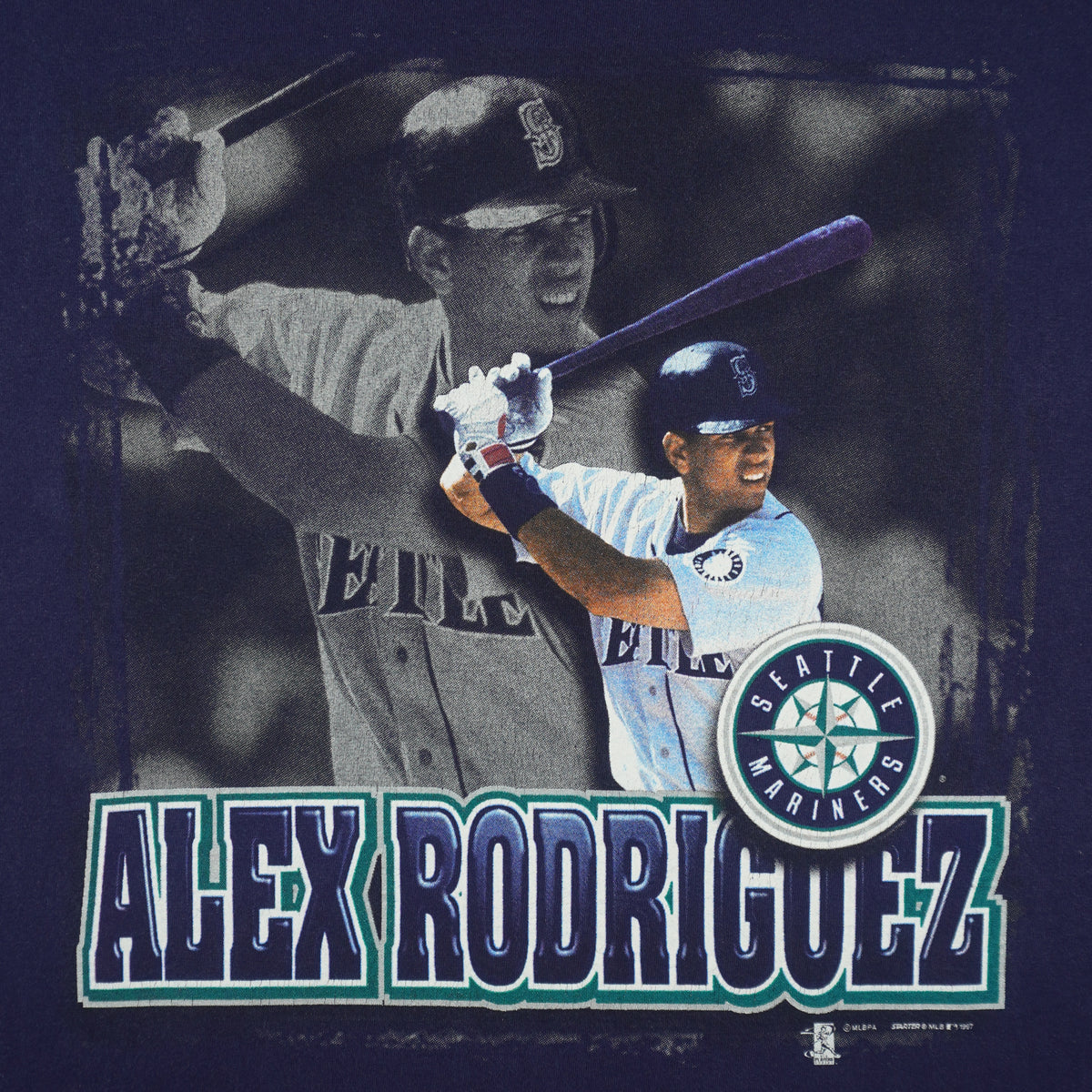 Starter - Seattle Mariners Alex Rodriguez T-Shirt 1997 XX-Large Vintage Retro Baseball