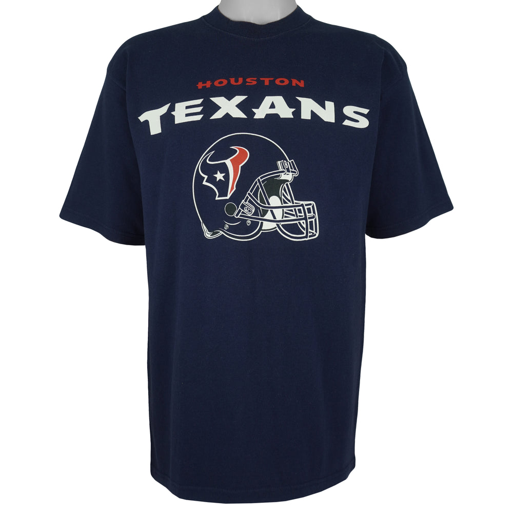 NFL (All Sport) - Houston Texans Helmet T-Shirt 1990s Large Vintage Retro Football