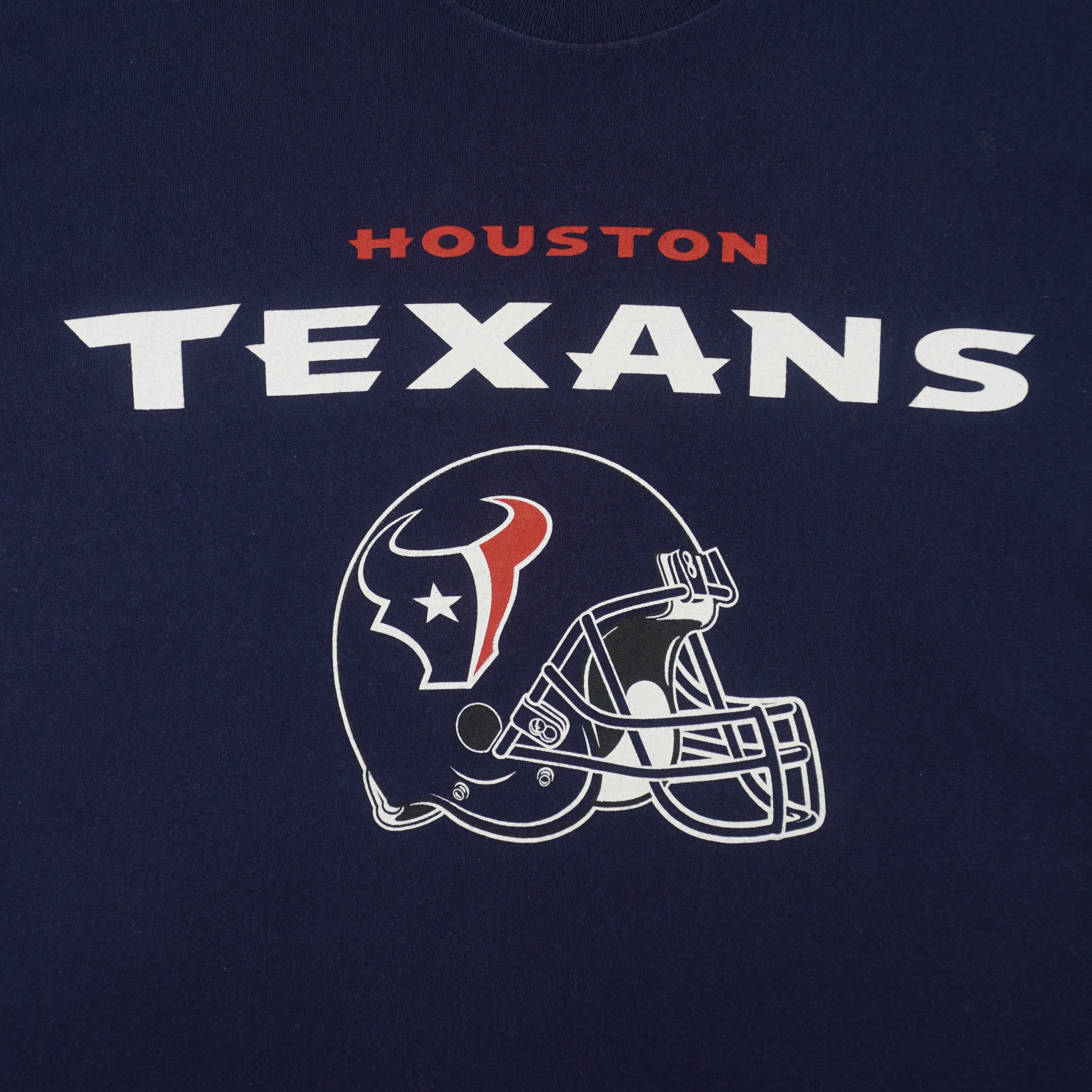 NFL (All Sport) - Houston Texans Helmet T-Shirt 1990s Large Vintage Retro Football