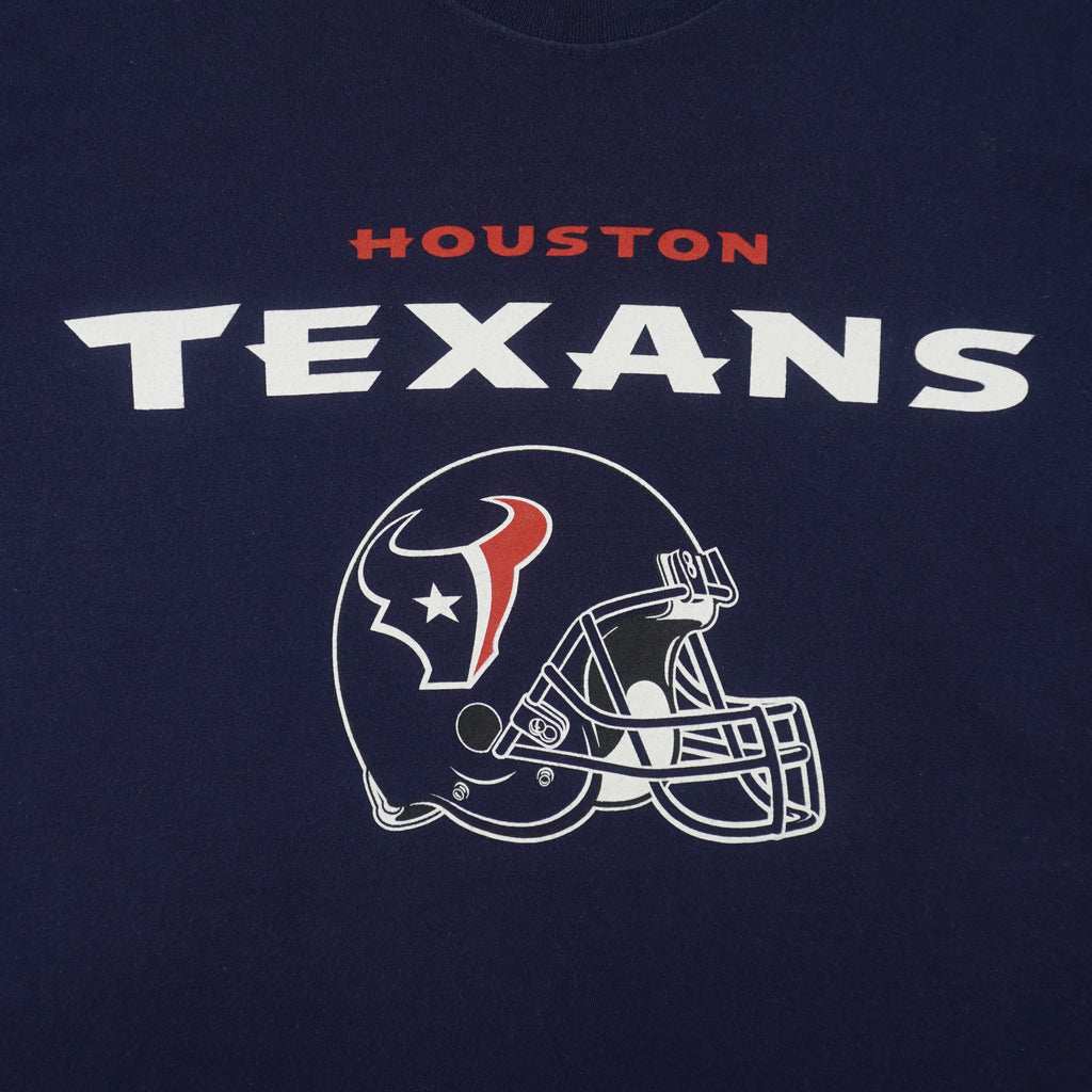 NFL (All Sport) - Houston Texans Helmet T-Shirt 1990s Large Vintage Retro Football