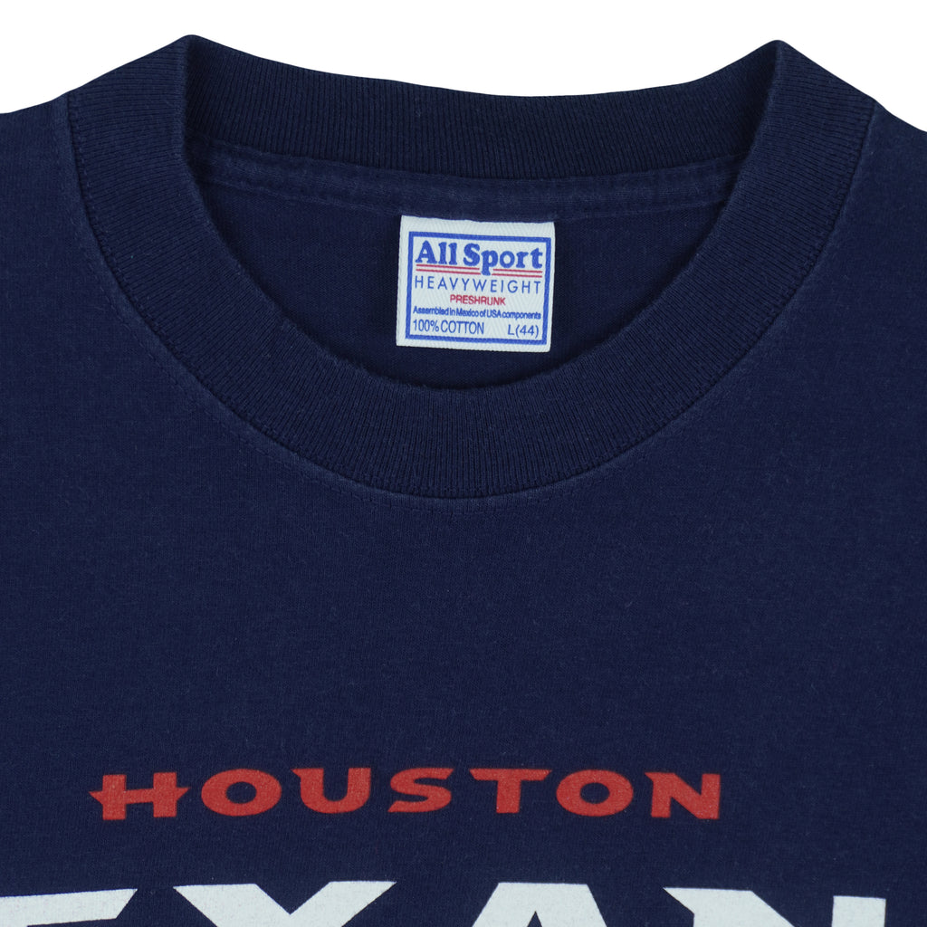 NFL (All Sport) - Houston Texans Helmet T-Shirt 1990s Large Vintage Retro Football