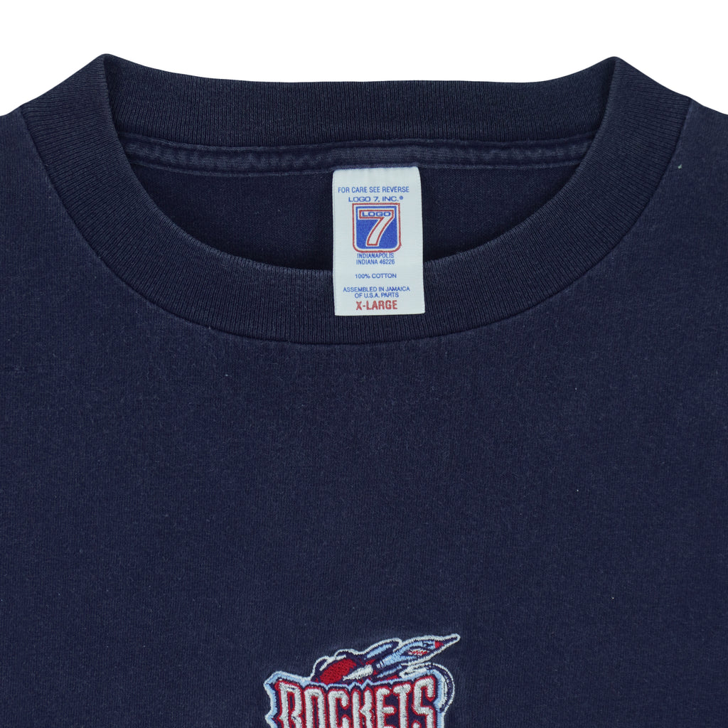 NBA (Logo 7) - Houston Rockets Embroidered T-Shirt 1990s X-Large Vintage Retro Basketball