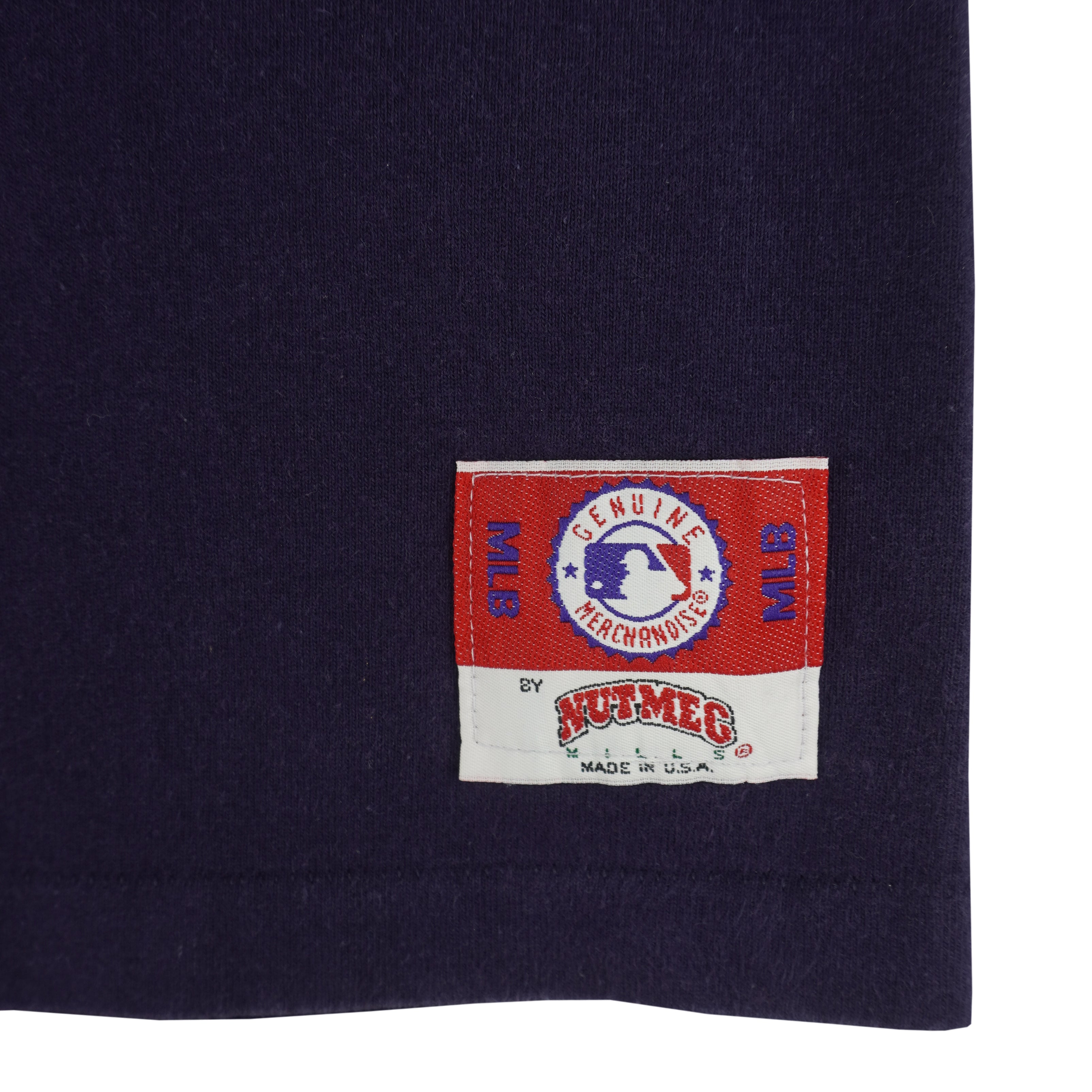 MLB (Nutmeg) - Atlanta Braves Western Division Embroidered T-Shirt 1991 Large Vintage Retro Baseball