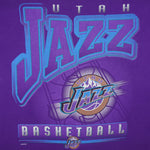 NBA (Artex) - Utah Jazz Spell-Out T-Shirt 1990s X-Large Vintage Retro Basketball