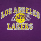NBA (Logo 7) - Los Angeles Lakers Single Stitch T-Shirt 1990s X-Large Vintage Retro Basketball