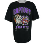 NBA (Waves)- Toronto Raptors Basketball Single Stitch T-Shirt 1995 Large Vintage retro Basketball
