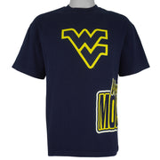NCAA (NCC) - West Virginia Mountaineers Big Spell-Out T-Shirt 1990s Large Vintage Retro