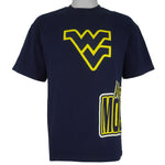 NCAA (NCC) - West Virginia Mountaineers Big Spell-Out T-Shirt 1990s Large Vintage Retro