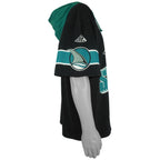 NHL (Apex One) - San Jose Sharks Hockey Hooded Jersey 1990s Medium Vintage Retro Hockey